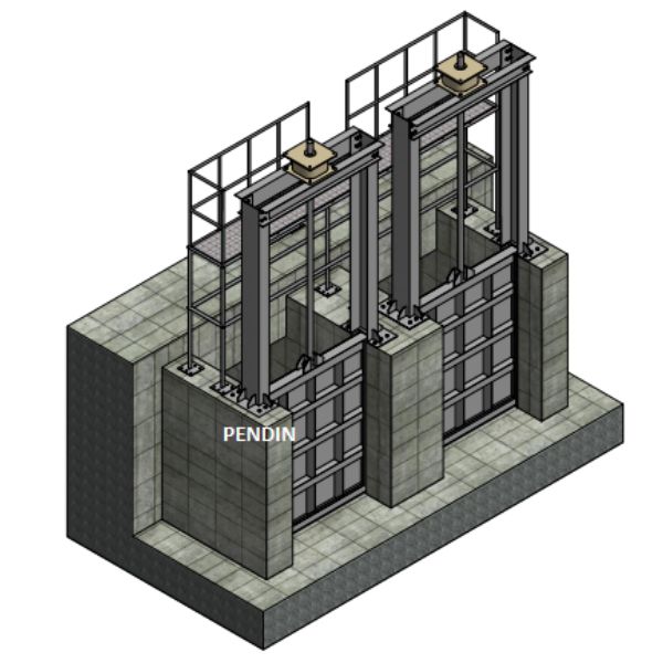 Van cửa phai điều tiết mực nước 2300x1800mm