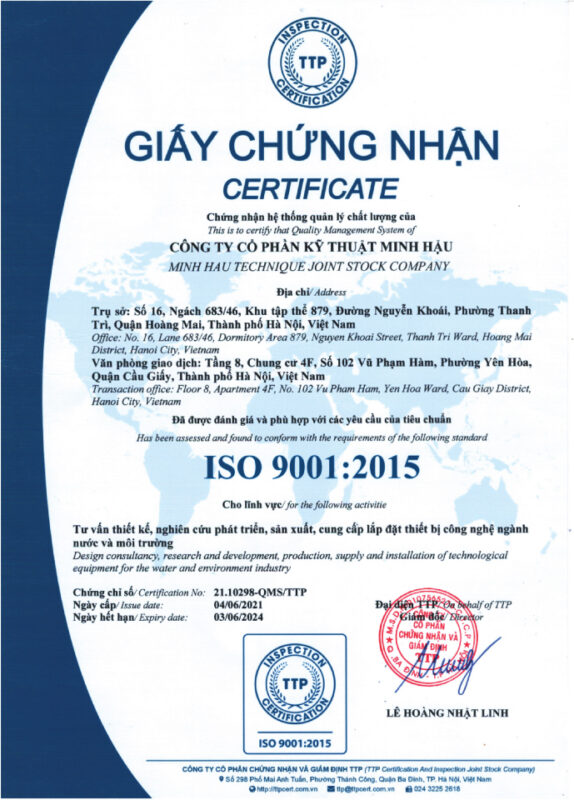 Các sản phẩm kỹ thuật đến từ Penstock đều đạt tiêu chuẩn ISO 9001 Các sản phẩm kỹ thuật đến từ Penstock đều đạt tiêu chuẩn ISO 9001
