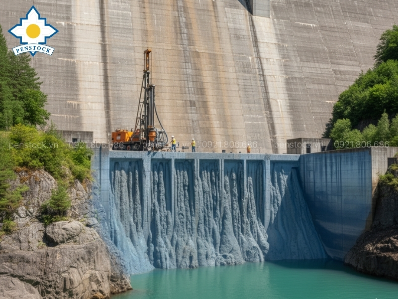 Giải pháp vữa khoan phụt Penstock: nguyên lý và ứng dụng kỹ thuật