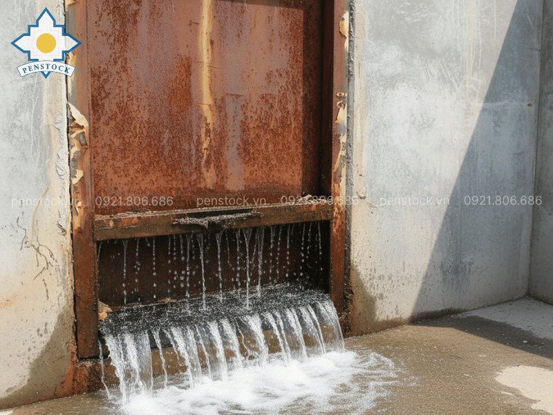 Thất thoát nước do cửa van bị ăn mòn