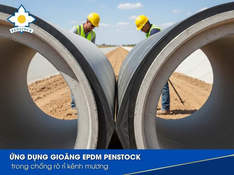 Ứng dụng gioăng EPDM Penstock trong chống rò rỉ kênh mương