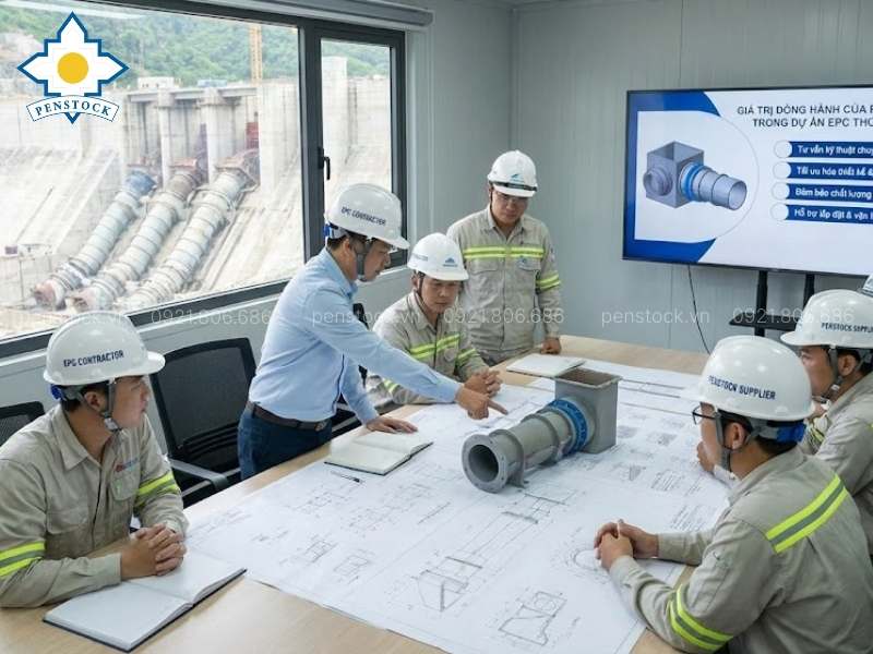 Giá trị đồng hành của Penstock trong dự án EPC thủy điện