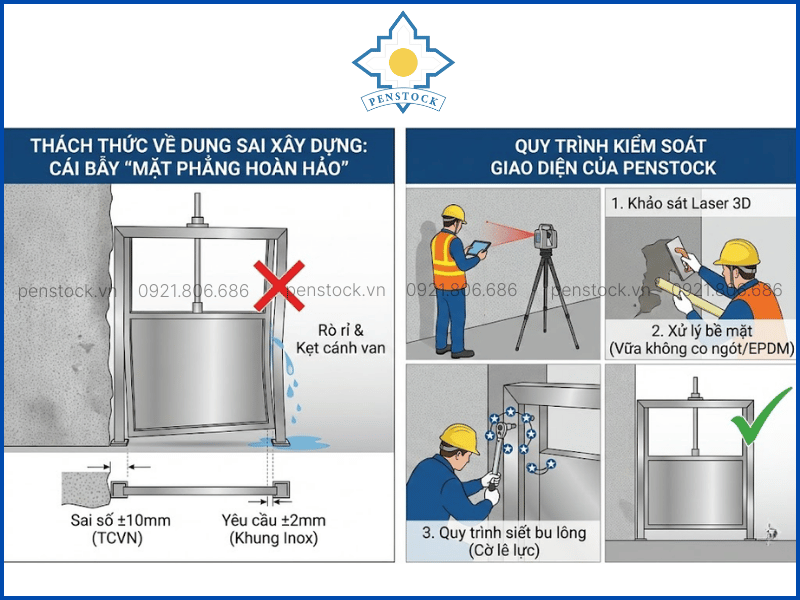 hạn chế cửa phai lắp tường