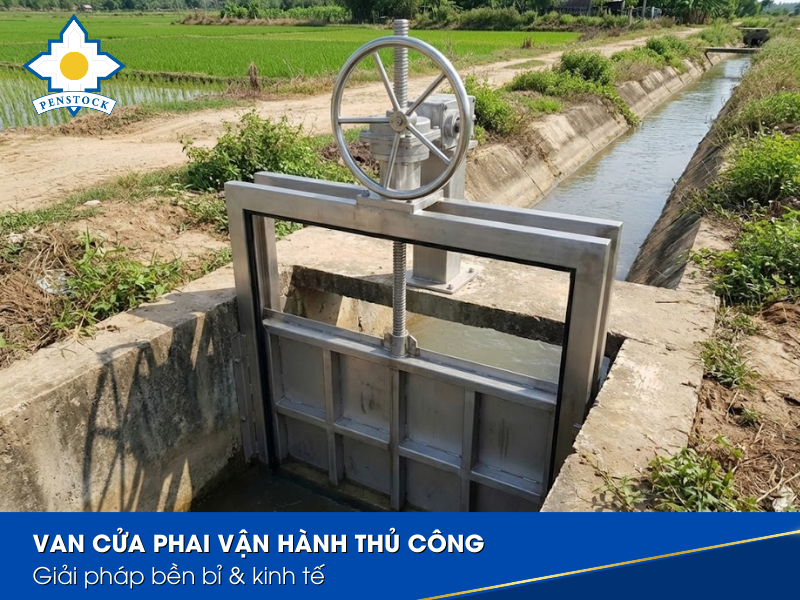 Van cửa phai vận hành thủ công