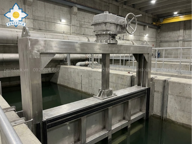van cửa phai thủ công penstock