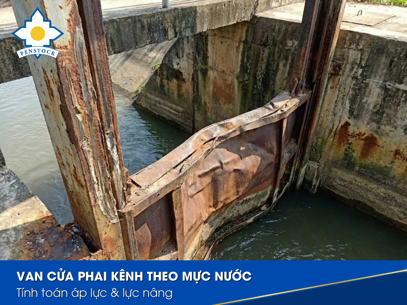 Cửa phai bị cong do áp lực nước