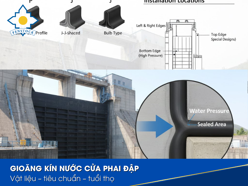 Gioăng kín nước cửa phai đập