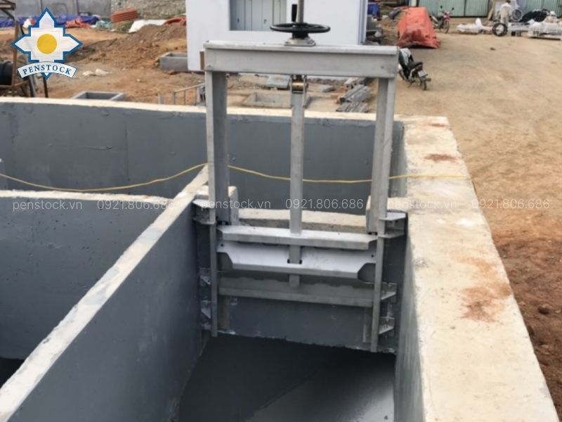 Truyền động van cửa phai hình chữ nhật