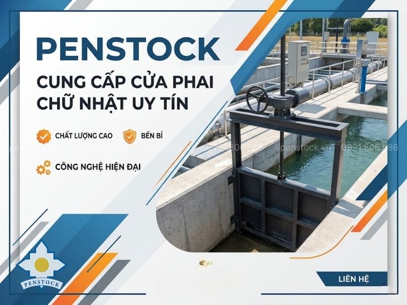Penstock cung cấp cửa phai chữ nhật uy tín