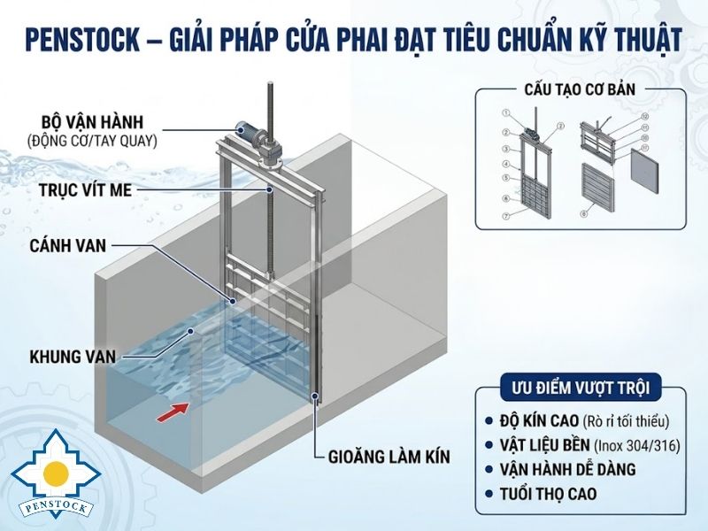 Penstock – Giải pháp cửa phai đạt tiêu chuẩn kỹ thuật