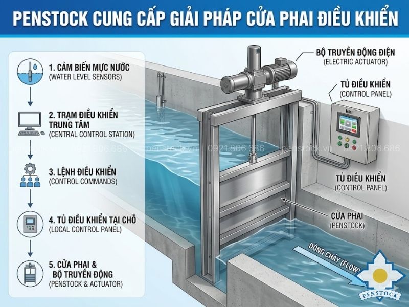 Penstock cung cấp giải pháp cửa phai điều khiển