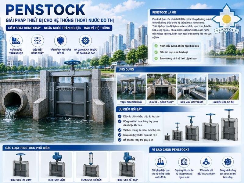 Penstock – Giải pháp thiết bị cho hệ thống thoát nước đô thị
