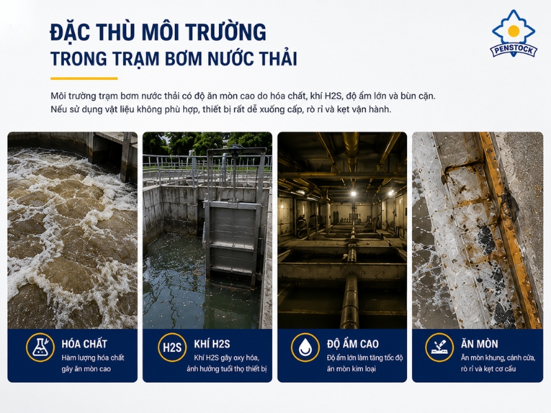 Đặc Thù Môi Trường Trong Trạm Bơm Nước Thải