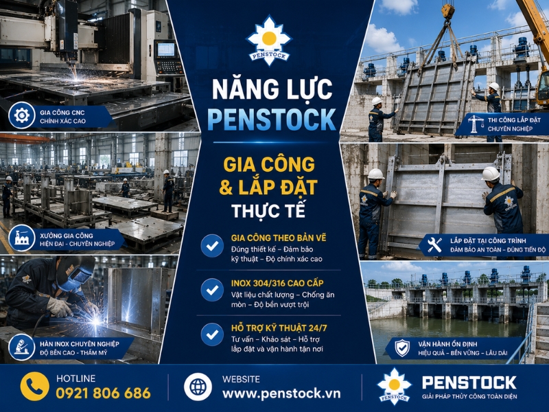 Năng Lực Gia Công & Lắp Đặt Của PENSTOCK