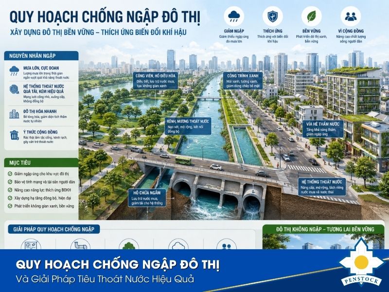 quy hoạch chống ngập đô thị Và Giải Pháp Tiêu Thoát Nước Hiệu Quả