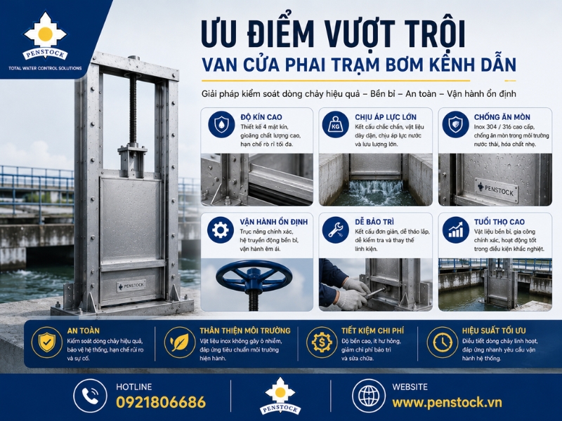 Ưu Điểm Của Van Cửa Phai Kênh Dẫn