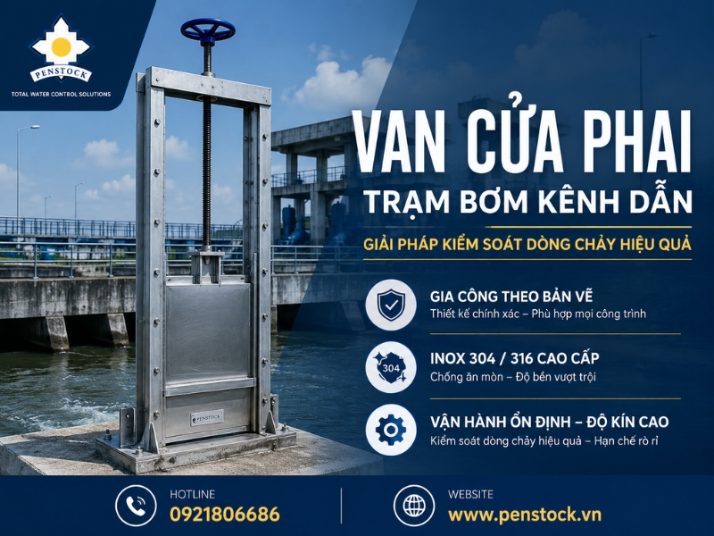 Van Cửa Phai Trạm Bơm Kênh Dẫn – Giải Pháp Kiểm Soát Dòng Chảy Hiệu Quả