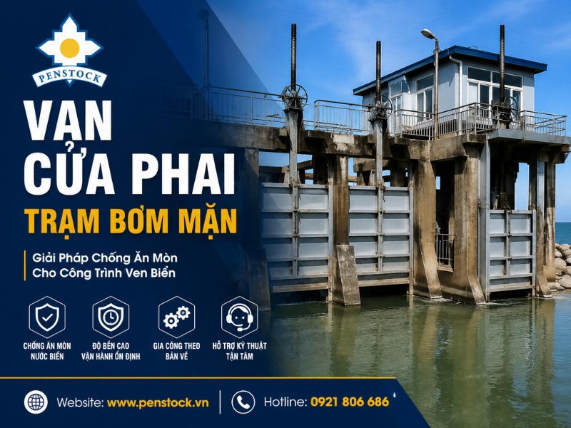 Van cửa phai trạm bơm mặn