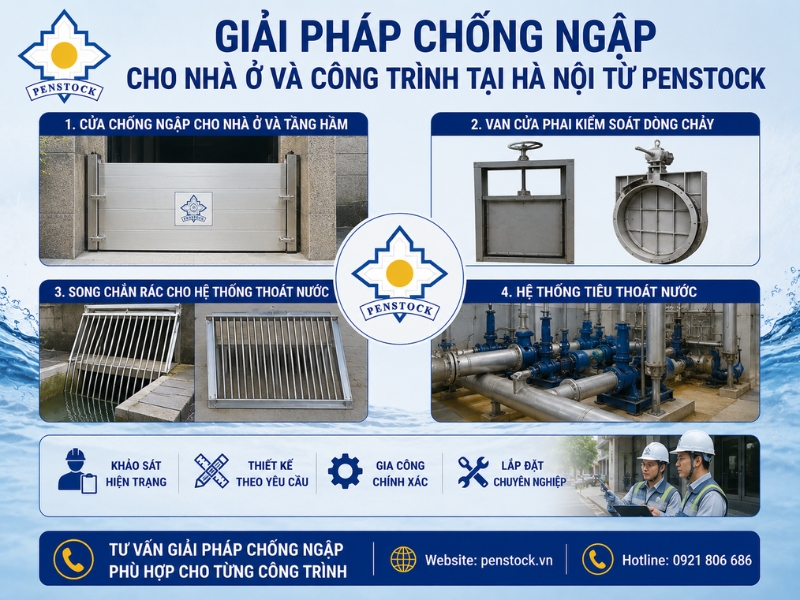 Giải Pháp Chống Ngập Cho Nhà Ở Và Công Trình Tại Hà Nội Từ Penstock