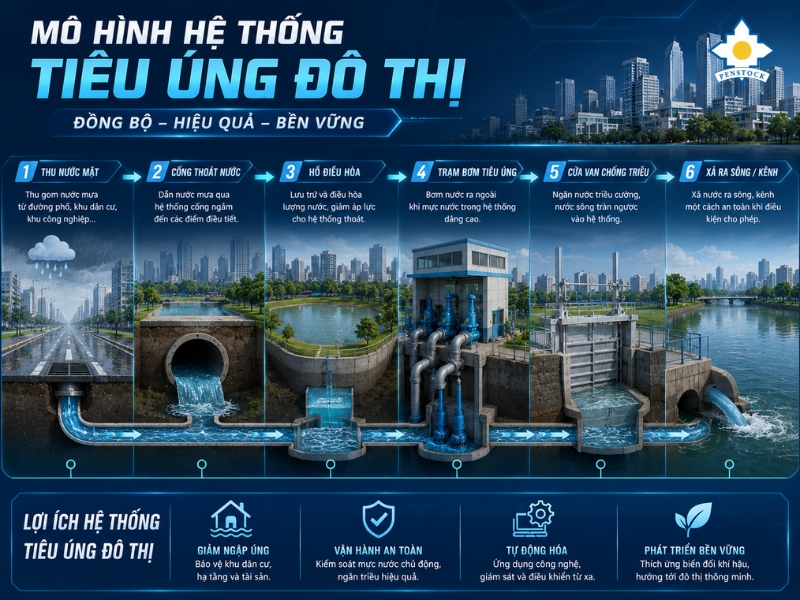 Các Giải Pháp Tiêu Úng Đô Thị Phổ Biến Hiện Nay