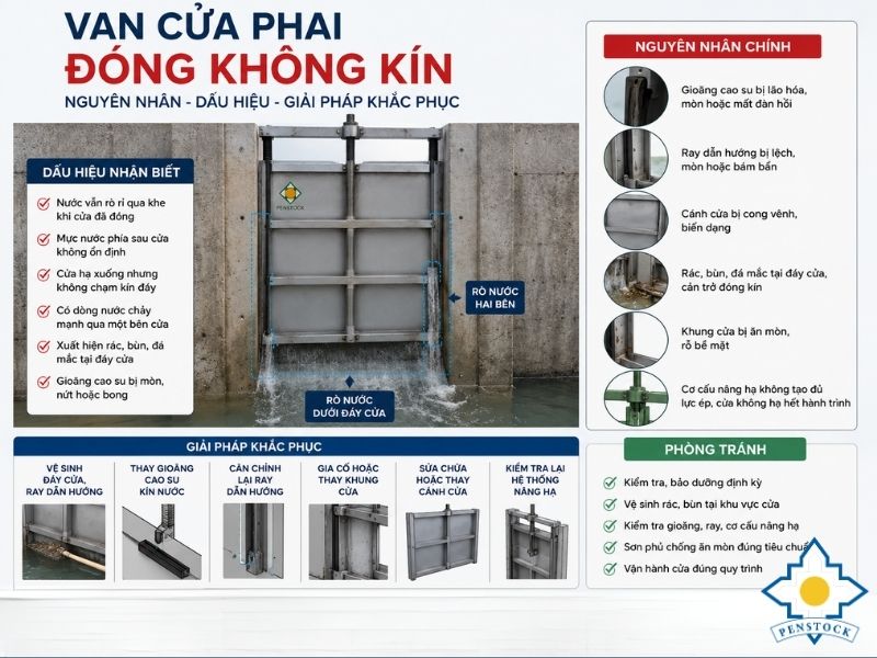 nguyên nhân Van Cửa Phai Đóng Không Kín