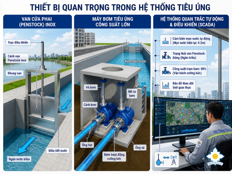 Các Thiết Bị Quan Trọng Trong Hệ Thống Tiêu Úng