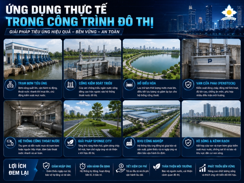 Vai Trò Của Hệ Thống Penstock Trong Tiêu Úng Đô Thị