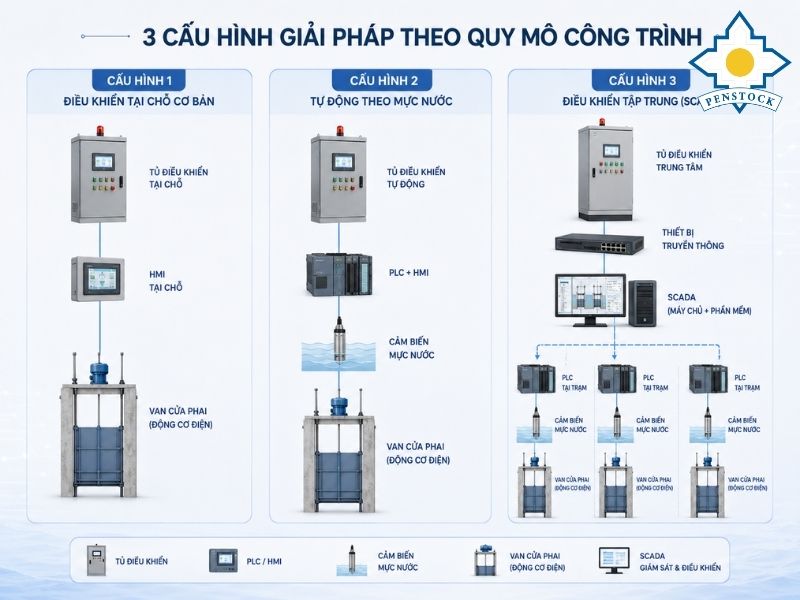 3 cấu hình giải pháp theo quy mô công trình