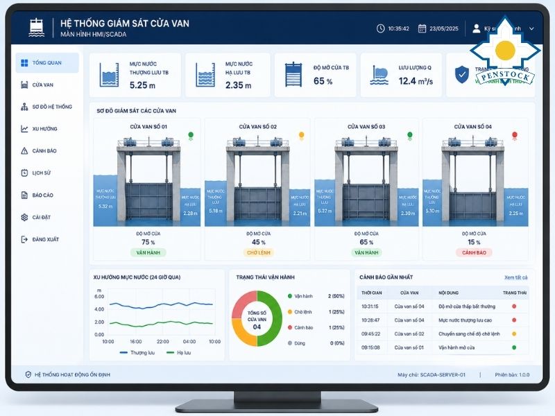 Màn hình HMI_SCADA giám sát cửa van