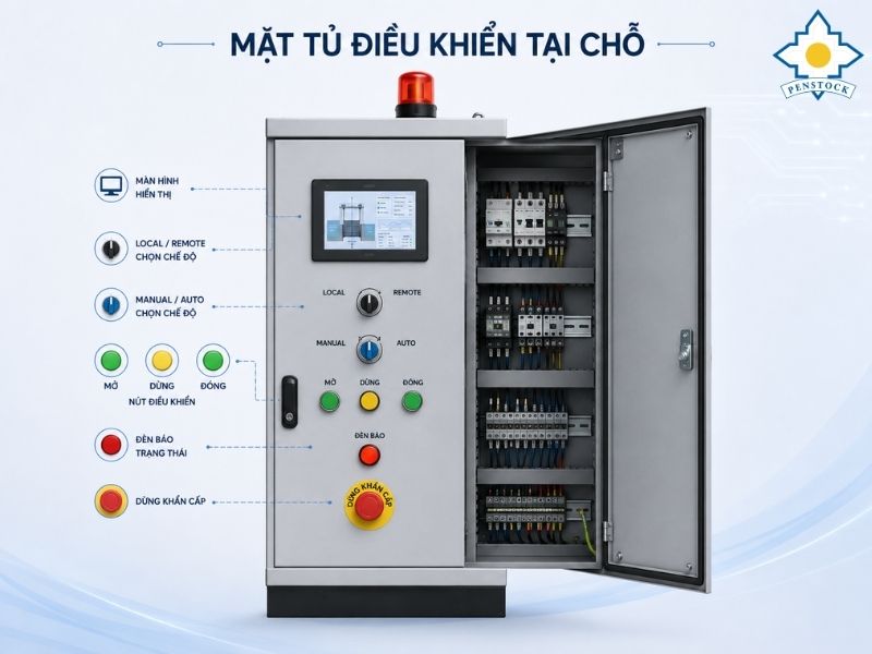 Mặt tủ điều khiển tại chỗ
