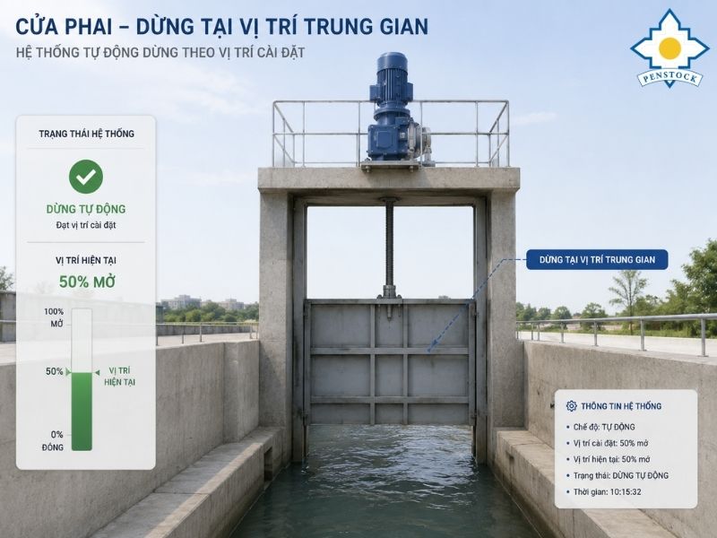 TEST điều khiển van cửa phai bán tự động