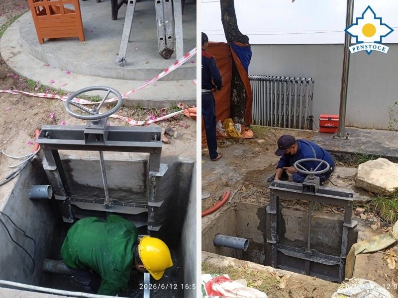 Van cửa phai lắp trên tường
