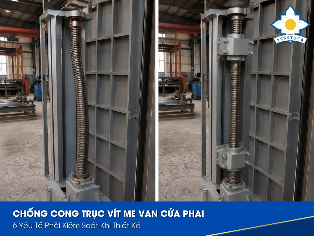 Chống Cong Trục Vít Me Van Cửa Phai