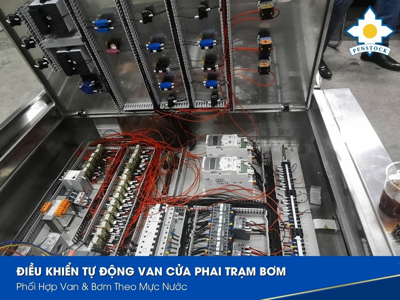 Điều Khiển Tự Động Van Cửa Phai Trạm Bơm